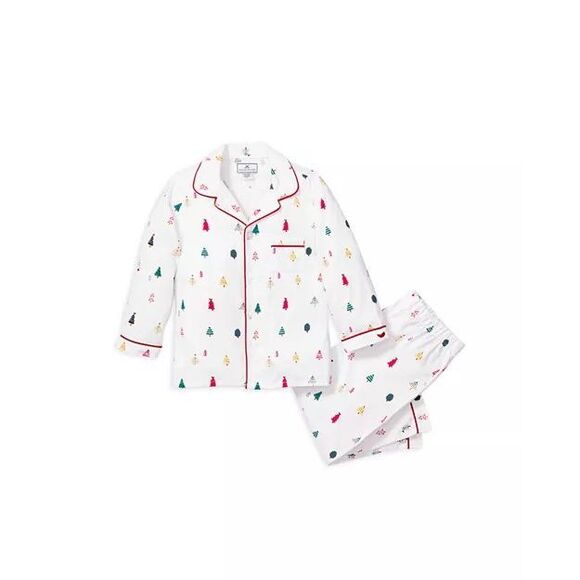 Petite Plume Unisex Holiday Trees Pajama Set, Big Kid - Picture 1 of 5